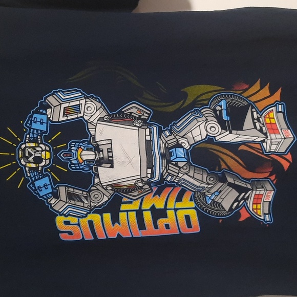 Transformers Optimus Prime Navy Blue Short Sleeve T-shirt - Picture 2 of 7